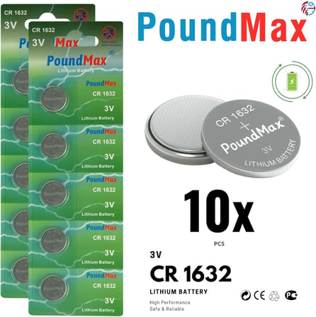 10 x 1632 CR1632 DL1632 3V Lityum Madeni Para Pilleri