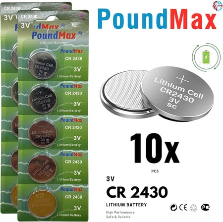10 x CR2430 DL2430 3V Lityum Düğme Pil, Uzun Raf Ömrü, Küçük Elektronik Cihazlar için Uzaktan Kumandalar, Teraziler, Akıllı Ev Cihazları, Ölçüm Cihazları ve Hesap Makineleri