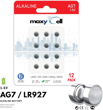 12 Adet AG7 LR927 Alkalin Düğme Pil 1,5V; Saatler, Oyuncaklar, Araç Kumandaları, Hesap Makineleri, İşitme Cihazları ve Elektronik Cihazlar için Yüksek Kapasiteli, Uzun Ömürlü