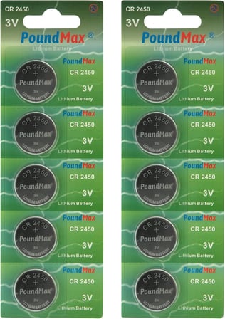 10 x 2450 CR2450 DL2450 3V Lityum Madeni Para Pilleri