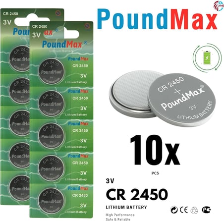 10 x 2450 CR2450 DL2450 3V Lityum Madeni Para Pilleri