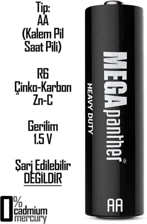 24lü Set (12 AA + 12 AAA) İnce ve Kalın Kalem Pil Kumanda Pili Saat Pili Zn-C 1.5V