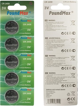 20 X CR2450, DL2450,ECR2450, KCR2450 3V Lityum Madeni Düğme Pil