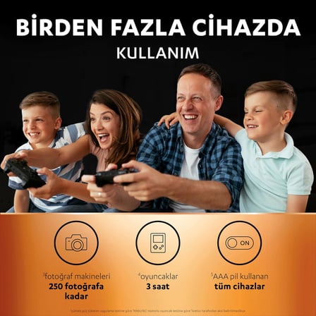 ŞARJ EDİLEBİLİR AAA İnce Kalem Pil (2'li Paket), 750 mAh NiMH