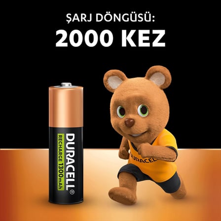 Şarj Edi̇Lebi̇Li̇R Aa Kalem Pil (2'Li Paket), 1300 Mah Nimh