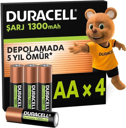 Şarj Edilebilir Aa 1300Mah Piller, 4'Lü Paket