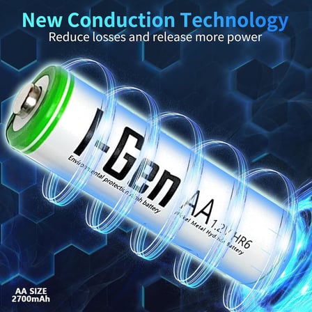 B138 2 Adet Aa 2700 Mah Şarj Edilebilir Kalem Pil 1.2V Ni-Mh Şarjlı Pil