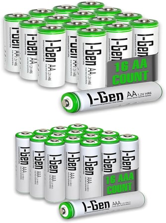 B183 16 Adet Aa 2700 Mah Sarjli Kalem Pi̇L + 16 Adet Aaa 900 Mah Sarjli İ̇Nce Kalem Pi̇L 1 2V