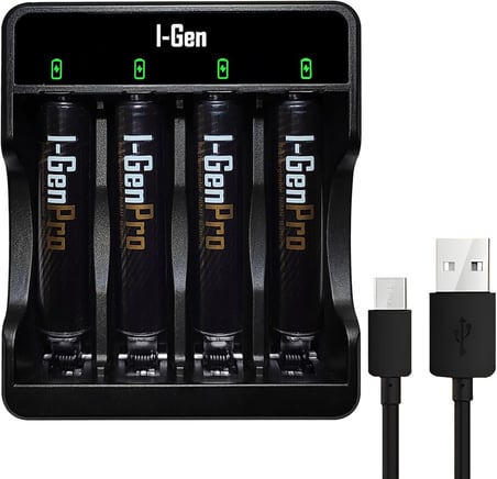 G411 4'Lü Pil Şarj Aleti + 4 Adet Aaa Pro 1100 Mah Şarjlı İ̇Nce Kalem Pilli Set