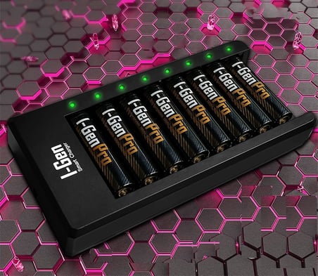 G811 8'Li Pil Sarj Aleti + 8 Adet Aaa Pro 1100 Mah Sarj Edilebilir İ̇Nce Sarjli Kalem Pilli Set 1 2V Ni Mh