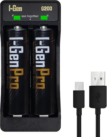 Batteries G229 2'li AA/AAA/9V Pil Şarj Aleti + 2 Adet Aa Pro 2950 Mah 1.2V Ni-Mh Şarjlı Kalem Pilli Set