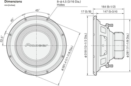 TS-A300S4 1500 Watt 30 Cm Subwoofer