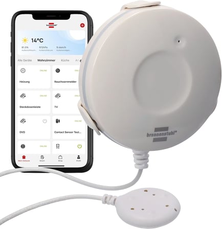 Connect Zigbee Serisi IP68 Lisanslı Smart Home 115 cm Kablolu Su Dedektörü