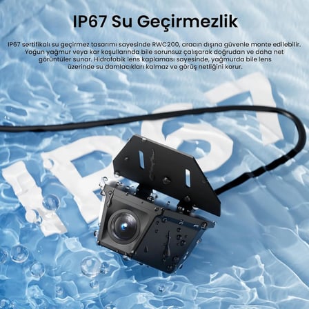 RWC200 IP67 Su Geçirmez A229 Pro/Plus Uyumlu 2K Quad HD Dış Arka Kamera 14.5 Metre