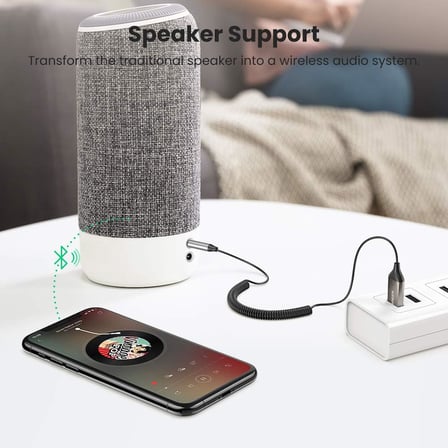 Mikrofonlu 3.5 mm Aux Bluetooth 5.3 Alıcı Adaptör Araç Kiti