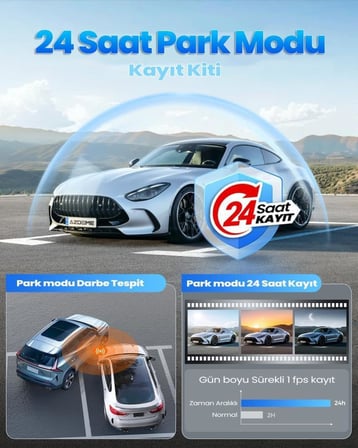 G300H Pro/HK30 Pro Araç İçi Kamera 24 Saat Park Modu Kiti Akü Bağlantı Kablosu (Micro Usb)