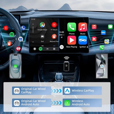 CarPlay ve Android Auto Kablosuz Multimedya Adaptörü CPS