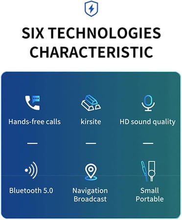 NR32 Mikrofonlu Araç Bluetooth Kiti Herhangi Bir Kulaklık AUX Çıkışını Kablosuz Bağlantı Yapar