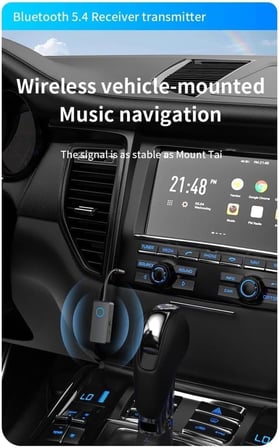 M30 Kablosuz Ses Adaptörü Bluetooth 5.4, AUX 3.5mm, 2’si 1 Arada Transmitter, Araç & Ev Hoparlör Uyumlu