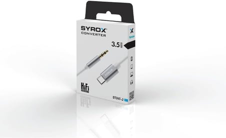 DT24T-J Type-C - 3.5mm AUX Dönüştürücü 1mt Ses Kablosu - Beyaz