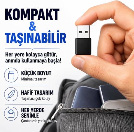 HP-Z01 Type-C to USB OTG Dönüştürücü – Tak & Kullan + Veri Aktarımı + Şarj Desteği