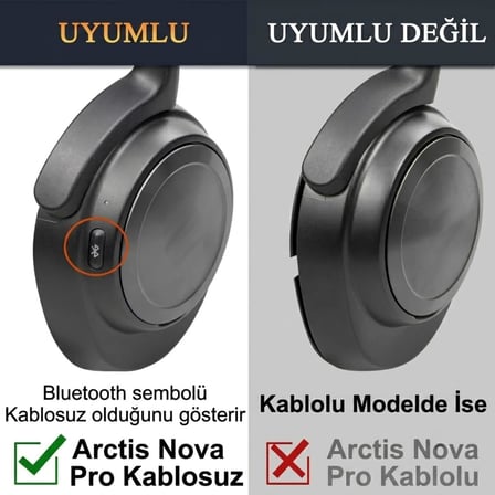 SteelSeries Arctis Nova Pro Wireless (Nova Pro Kablolu ile Uyumsuzdur!) & Nova Elite ile Uyumlu Soğutucu Jel Kulaklık Pedi - İpeksi Kumaş & Hafızalı Köpük Kulaklık Süngeri (Soğutucu Jel - Kumaş)