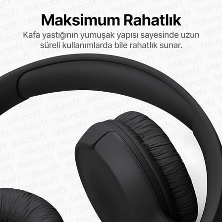 JBL için Tune 250 450BT 460BT 500 500BT 510BT 520BT 560BT 600BT 600BTNC 660NC Modelleri İle Uyumlu Yumuşak ve Rahat Kulaklık Pedi ve Kafa Yastığı (Siyah, Kulaklık Pedi + Kafa Yastığı)