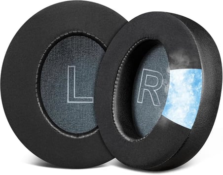 Anker Soundcore Life Q30 / Q30BT ve Q35 ile Uyumlu Soğutucu Jel Kulaklık Pedi - İpeksi Serin Kumaş ve Hafızalı Köpük (Memory Foam) Kulaklık Süngeri (Soğutucu Jel - Kumaş)