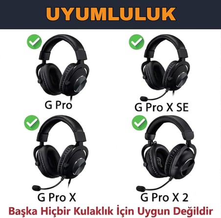 Logitech G Pro/G Pro X/G Pro X 2 / G Pro X SE ile Uyumlu Soğutucu Jel Kulaklık Pedi - İpeksi Serin Kumaş & Hafızalı Köpük (Memory Foam) Kulaklık Süngeri (Soğutucu Jel - Kumaş)