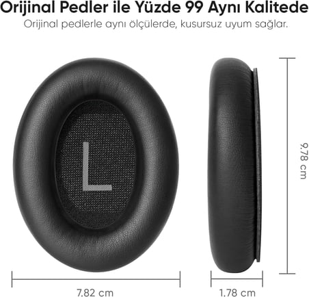 BOSE ile Uyumlu QuietComfort 45 (QC45) & Quiet Comfort SE (QC SE) için Suni Deri Kulaklık Pedi Hafızalı Yüksek Kaliteli Materyal Kulaklık Süngeri