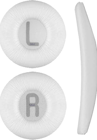 jbl kulaklik pedi jbl 450bt 460 500bt 510bt tune 600 t250 jr 300 jbl ile uyumlu kulaklık süngeri yastıgı (Beyaz Sünger + Beyaz Kafa Bandı)
