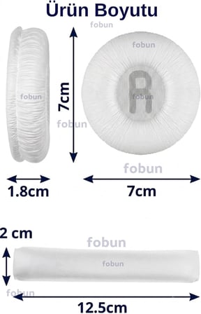 jbl kulaklik pedi jbl 450bt 460 500bt 510bt tune 600 t250 jr 300 jbl ile uyumlu kulaklık süngeri yastıgı (Beyaz Sünger + Beyaz Kafa Bandı)