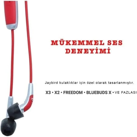 Hafızalı Jaybird Comfort Kulaklık Başlıkları - Premium Hafızalı S- M- L Boy Köpük Kulak Uçları - Tüm Kulaklıklarla Uyumludur