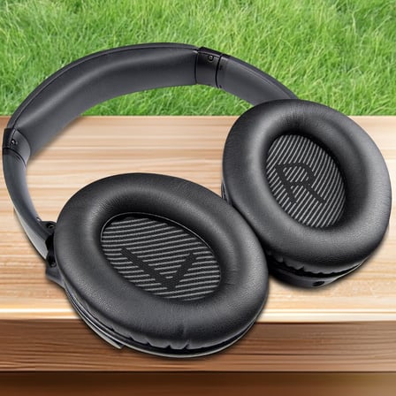 BOSE ile Uyumlu QuietComfort 35 (QC35) & Quiet Comfort 35 II (QC35 ii) için Suni Deri Kulaklık Pedi Hafızalı Yüksek Kaliteli Materyal Kulaklık Süngeri