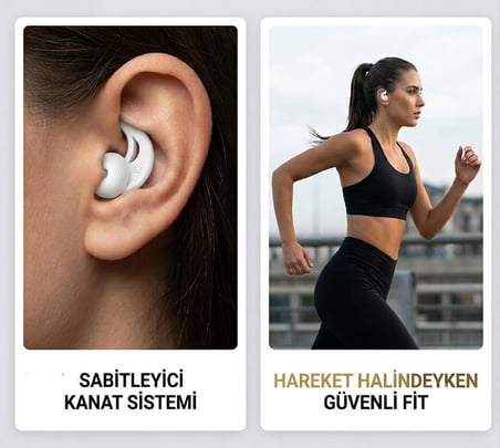 Beyaz 3'lü Silikon Kulaklık Süngeri - S-M-L
