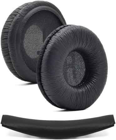 JBL İle Uyumlu Kulaklık Pedi Kafa Bandı ve 2 Adet Yumuşak Kulaklık Süngeri JBL Tune 450BT 460BT 500BT 510BT 520BT 600 T250 JR300 ile Uyumludur (Siyah)