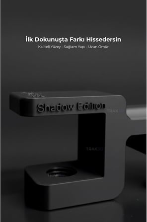 Premium Siyah Masa Kenarı Kulaklık Standı – Shadow Edition | Kaydırmaz Keçeli, Ergonomik ve Güçlendirilmiş