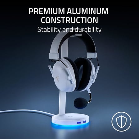 Base Station V2 Chroma - USB hub'lı ve RGB aydınlatmalı kulaklık standı (7.1 surround sesli USB hub, entegre kulaklık tutucu, kaymaz stand, Chroma RGB) Mercury