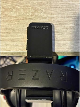 Siyah Premium Asılabilir Kulaklık Standı-Kalın Masalar İçin İdeal, Sağlam Kaydırmaz Keçeli, Ergonomik Masaüstü Askı, Shadow Edition Long