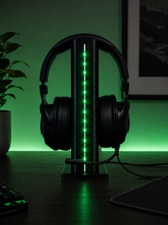 TRAKTIC X1 – RGB Işıklı Gaming Kulaklık Standı | Remote Controller, USB Güç Bağlantılı, Masaüstü Kulaklık Standı, Dayanıklı Oyun Kulaklığı Tutucu, PC Oyuncu Kulaklık Aksesuarı için Premium Tasarım