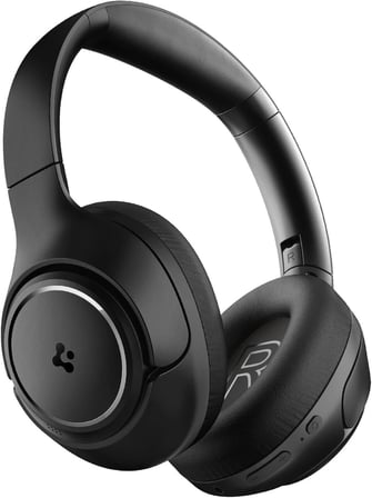 Audio Kulak Üstü P10 Bluetooth Kablosuz Kulaklık - ANC Pro Aktif Gürültü Engelleme & 40mm Titanyum Sürücü & 60 Saat & ENC 5 Mikrofon & Şeffaf & Gaming Mod Siyah - ASD09691