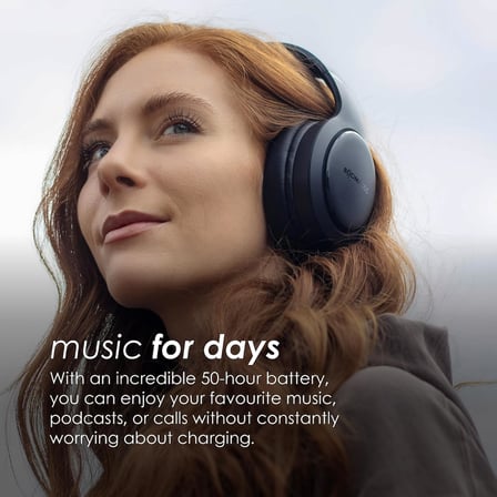 Headpods Pro 2 Kulak Üstü Kulaklıklar - Katlanabilir Bluetooth Kulaklık, Kulak Üstü Tasarım, Dahili Mikrofonlu Hafif Kablosuz Kulaklık, 50+ Saat Kablosuz Çalma Süresi, PillowFoam Konforu