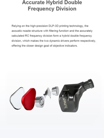 Zero Kırmızı Dual Dynamic Drivers In-Ear Headphone | Sahne, Stüdyo veya Odyofil için Çift Sürücülü Kulak içi/In-Ear Kablolu Monitör Kulaklık