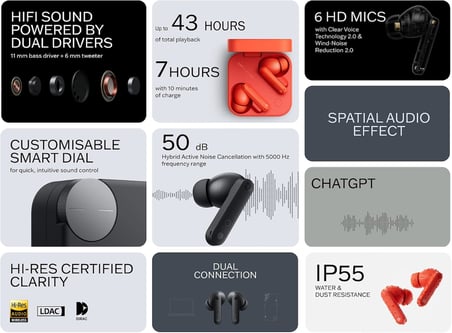 Buds Pro 2 – Kablosuz Kulaklık, HiFi Ses, 50 dB Akıllı Aktif Gürültü Azaltma, 6 HD Mikrofon ve Uzay Ses Efekti - Açık Gri