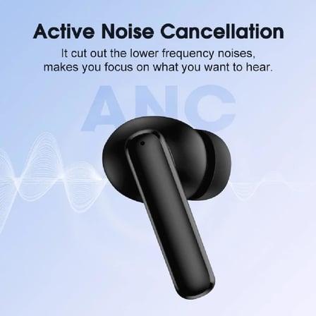 T13 Anc 4 Mikrofon Bluetooth 5.3 Kablosuz Kulaklık Siyah Aktif Gürültü Engelleyici