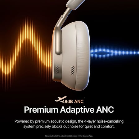 Inspire Sound by Bose XH1 ANC 100 saat çalma süresi 4 mikrofon BT6.0 Kablosuz Kulak Üstü Kulaklık, Beyaz