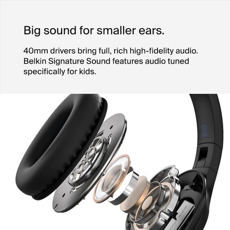 SoundForm Inspire Kablosuz Kulak Üstü Kulaklık Çocuklar İçin, Çevrimiçi Öğrenme ve Dahili Mikrofonla Seyahat - iPhone, iPad, Galaxy ve Daha Fazlasıyla Uyumlu