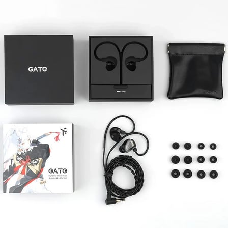 Gate In-ear Monitor w/Mic | Siyah | Sahne, Stüdyo veya Odyofil için Kulak içi/In-Ear Kablolu Monitör Kulaklık (Mikrofonlu versiyonu)
