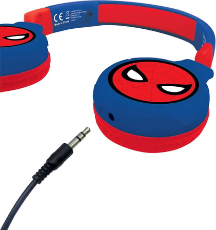 Spiderman 2-in-1 Bluetooth Stereo Kids Headset, Kablosuz, Kablolu, Limited Sound, Foldable, Ayarlanabilir, Girl/Boy, Red/Blue, HPBT010SP