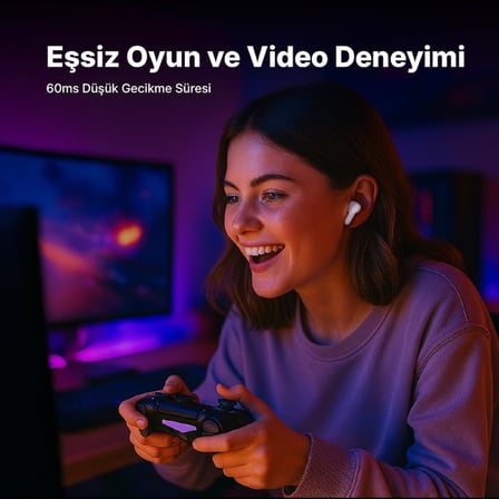 AirBeat Pro Gerçek Kablosuz TWS Bluetooth Kulaklık-2KM167 (Beyaz)